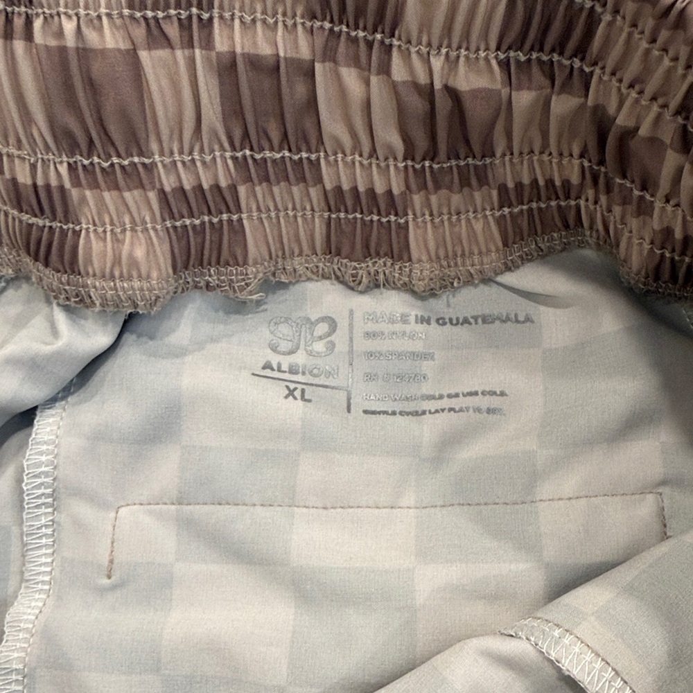Wide Leg Checkerboard Pants in Mauve & Cream - Picture 4 of 7